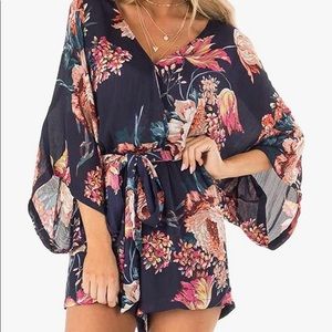 AIMCOO Women's Summer Floral Print Romper
